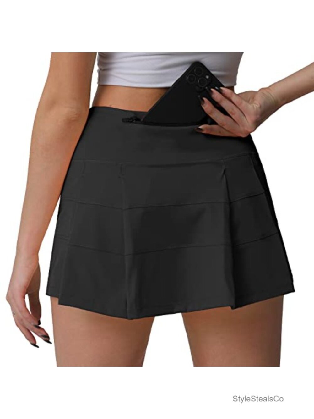 High Waisted Pleated Tennis Skirt with Pockets Athletic Golf Skorts Women